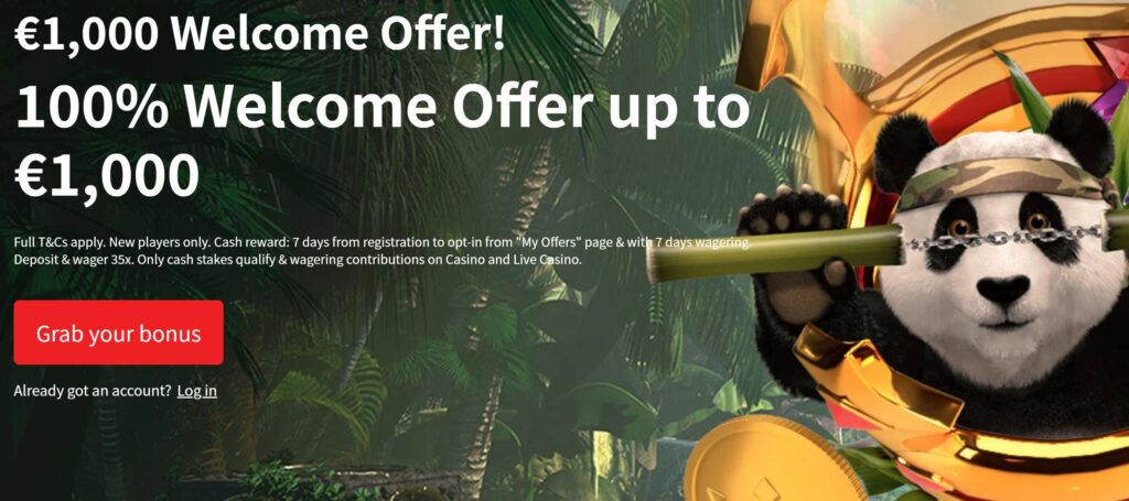 Royal Panda Casino Bonus Ireland